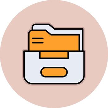 icono de vector de carpeta