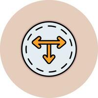 T Junction Vector Icon