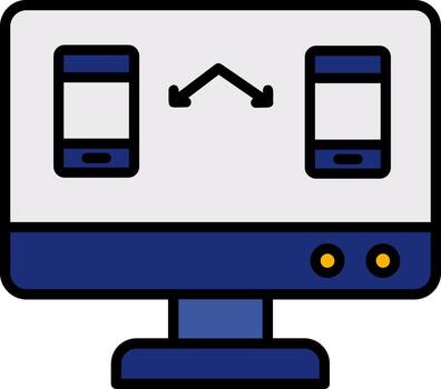 icono de vector de transferencia de datos