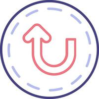 U Turn Vector Icon