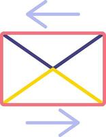 enviar icono de vector de correo