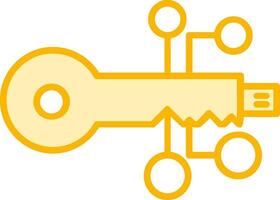 digital key Vector Icon