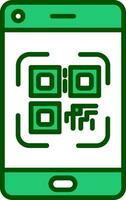 Smartphone Qr Code Vector Icon