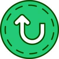 U Turn Vector Icon