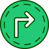 Turn Right Vector Icon