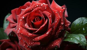 ai generado frescura y belleza en naturaleza un vibrante rosado flor pétalo generado por ai foto