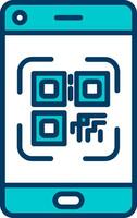 Smartphone Qr Code Vector Icon