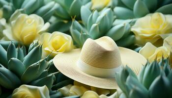 ai generado frescura de verano amarillo flor flores en naturaleza belleza generado por ai foto