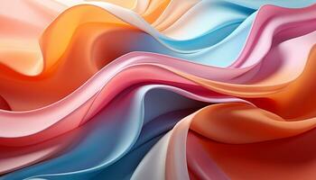 AI generated Abstract wave pattern in vibrant colors creates a modern backdrop generated by AI photo