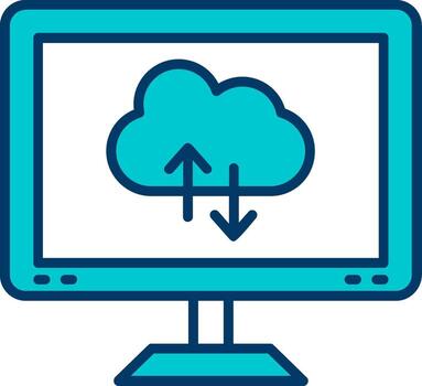 icono de vector de computación en la nube