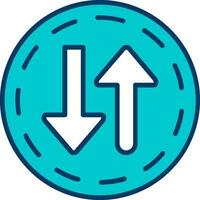 Two Way Street Vector Icon