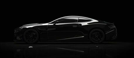 AI generated a black coupe on the dark background photo