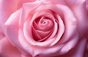 AI generated a close up photo of a pink rose