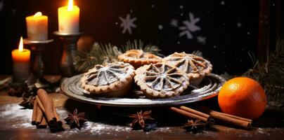 AI generated ginger pies winter season photo