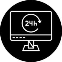 Icono de vector de 24 horas