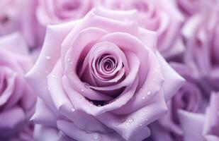 AI generated a pink rose with purple petals photo