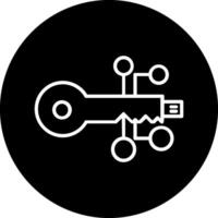 digital key Vector Icon