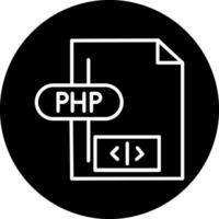 icono de vector de php