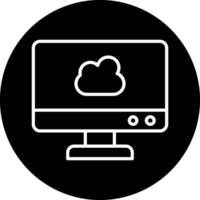 icono de vector de computación en la nube