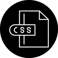 icono de vector de archivo css