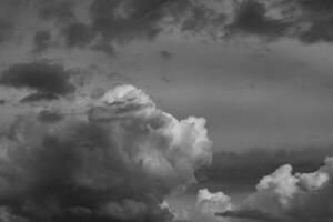 fotografía sobre el tema cielo nublado blanco en un horizonte largo poco claro foto