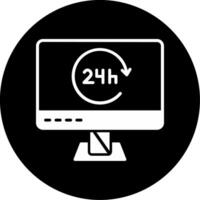 Icono de vector de 24 horas