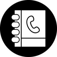 icono de vector de libreta de telefono