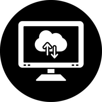 icono de vector de computación en la nube