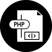 icono de vector de php