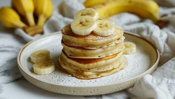 AI generated banana banana pancakes recipe photo