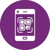 Smartphone Qr Code Vector Icon