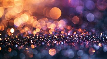 AI generated an abstract background of light bokeh and sparkles photo