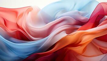 AI generated Abstract wave pattern in vibrant colors, flowing with modern elegance generated by AI photo