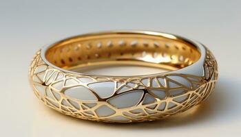 AI generated Shiny gold bracelet, a symbol of elegance and wealth generated by AI photo