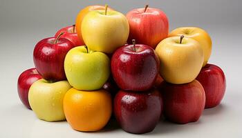 AI generated Fresh, ripe, juicy apples a healthy, vibrant snack generated by AI photo