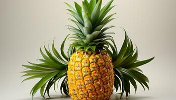 AI generated Fresh, ripe pineapple a tropical, healthy, juicy summer delight generated by AI photo
