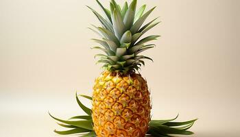 AI generated Freshness and sweetness of ripe pineapple, a tropical summer delight generated by AI photo