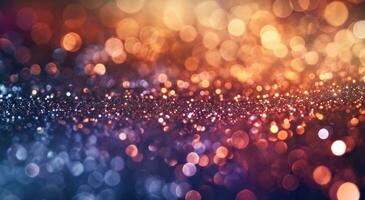 AI generated an abstract background of light bokeh and sparkles photo