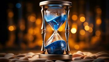 AI generated Deadline approaching, time slipping away like flowing sand generated by AI photo