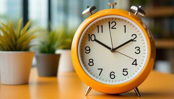 AI generated Waking up to success, time is ticking for deadline generated by AI photo