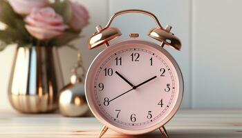 AI generated Waking up to an old alarm clock, time is ticking generated by AI photo