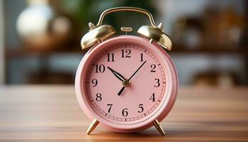 AI generated Waking up to the alarm clock countdown, time is ticking generated by AI photo