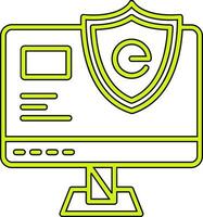 icono de vector de protección de datos