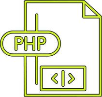 icono de vector de php