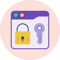 Website Locked Vector Icon