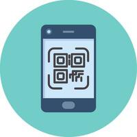 Smartphone Qr Code Vector Icon