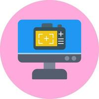 icono de vector de pantalla de monitor