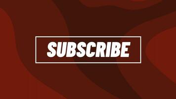 Seamless Lopping Animation of Subscribe with Red wave Abstract Background video