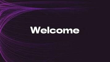 Seamless Lopping Animation of Welcome Modern Wave Background video