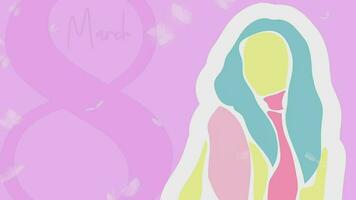 Motion Lopping Animation of 8 March Womens Day Background video